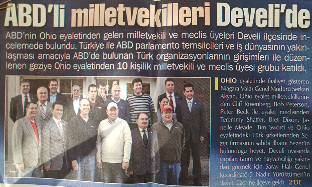 ABD’li Milletvekilleri Develi’de
